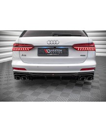 Diffuseur + Embouts look S6 pour Audi A6 Avant + Berline S-line C8 (2018+)