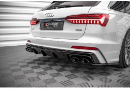 Diffuseur + Embouts look S6 pour Audi A6 Avant + Berline S-line C8 (2018+)