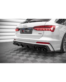 Diffuseur + Embouts look S6 pour Audi A6 Avant + Berline S-line C8 (2018+)