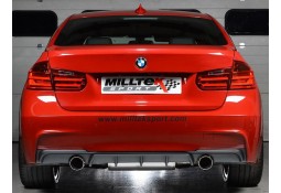 Ligne d'échappement inox Cat-Back MILLTEK BMW 320i F30 Pack M LCI B48 (2015-2019)(Look 340i)