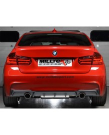 Ligne d'échappement inox Cat-Back MILLTEK BMW 320i F30 Pack M LCI B48 (2015-2019)(Look 340i)