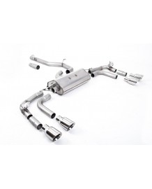 Ligne d'échappement inox Fap-Back à valves MILLTEK VW Tiguan R 320Ch (2021+) Racing