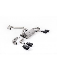 Ligne d'échappement inox Cat/Fap-Back à valves MILLTEK VW Golf 7.5R 2,0 TSI 300/310Ch avec / sans FAP (2017+)(2019+) Racing 80mm