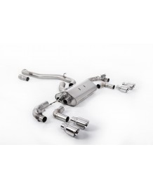 Ligne d'échappement inox Cat/Fap-Back à valves MILLTEK VW Golf 7.5R 2,0 TSI 300/310Ch avec / sans FAP (2017+)(2019+) Racing 80mm