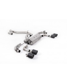 Ligne d'échappement inox Cat/Fap-Back à valves MILLTEK VW Golf 7.5R 2,0 TSI 300/310Ch avec / sans FAP (2017+)(2019+) Racing 80mm