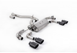 Ligne d'échappement inox Cat/Fap-Back à valves MILLTEK VW Golf 7.5R 2,0 TSI 300/310Ch avec / sans FAP (2017+)(2019+) Racing 80mm