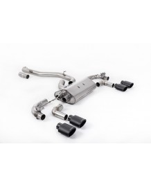 Ligne d'échappement inox Cat/Fap-Back à valves MILLTEK VW Golf 7.5R 2,0 TSI 300/310Ch avec / sans FAP (2017+)(2019+) Racing 80mm