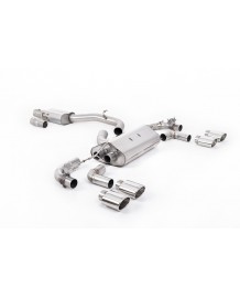 Ligne d'échappement inox Cat/Fap-Back à valves MILLTEK VW Golf 7.5R 2,0 TSI 300/310Ch avec / sans FAP (2017+)(2019+) Sport 80mm