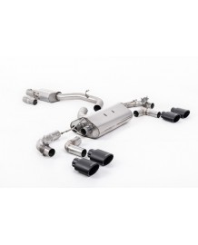 Ligne d'échappement inox Cat/Fap-Back à valves MILLTEK VW Golf 7.5R 2,0 TSI 300/310Ch avec / sans FAP (2017+)(2019+) Sport 80mm