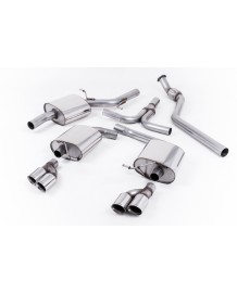 Ligne d'échappement inox Cat-Back MILLTEK Audi A5 2,0 TFSI Coupé/Cabriolet/Sportback B8 2WD & 4WD (2008-2012)(Look S5)