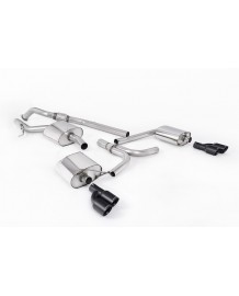 Ligne d'échappement inox Cat-Back MILLTEK Audi A5 2,0 TFSI Coupé/Sportback B8 2WD & 4WD (2008-2012)(Look S5)