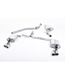 Ligne d'échappement inox Cat-Back MILLTEK Audi A5 2,0 TFSI Coupé/Sportback B8 2WD & 4WD (2008-2012)(Look S5)