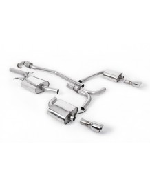 Ligne d'échappement inox Cat-Back MILLTEK Audi A5 2,0 TFSI Sportback B8 2WD & 4WD Boite Manuelle (2008-2012)