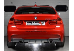 Ligne d'échappement inox Cat-Back MILLTEK BMW 328i F30 Pack M BA N20 (2012-2015)(Look 335i)(homologuée)