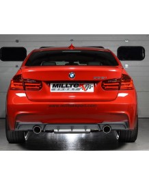 Ligne d'échappement inox Cat-Back MILLTEK BMW 328i F30 Pack M BA N20 (2012-2015)(Look 335i)(homologuée)