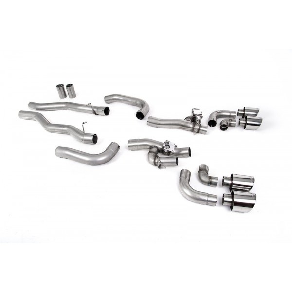 Ligne d'échappement inox FAP-Back à valves MILLTEK BMW M8 + Compétition (F91/F92) (2020+)